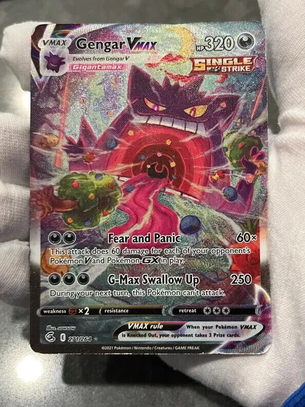 Pokémon TCG Gengar VMAX 271/264 Fusion Strike Holo Alt Art Secret Rare DMG