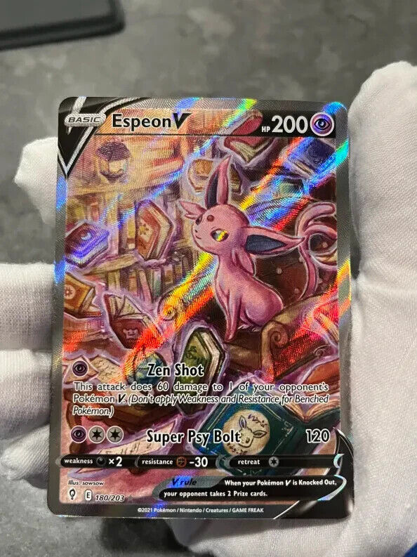 Pokémon TCG Espeon V 180/203 Evolving Skies Alt Art Holo Ultra Rare LP+