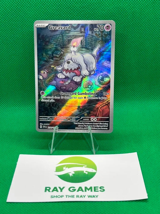 Pokémon TCG Greavard 214/198 Scarlet & Violet Base Holo Illustration Rare DMG