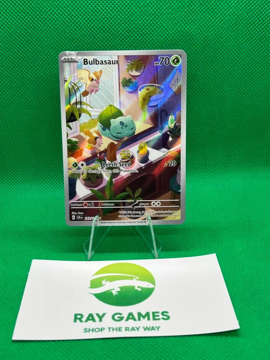 Pokémon TCG Bulbasaur 143/142 Stellar Crown Holo Illustration Rare DMG