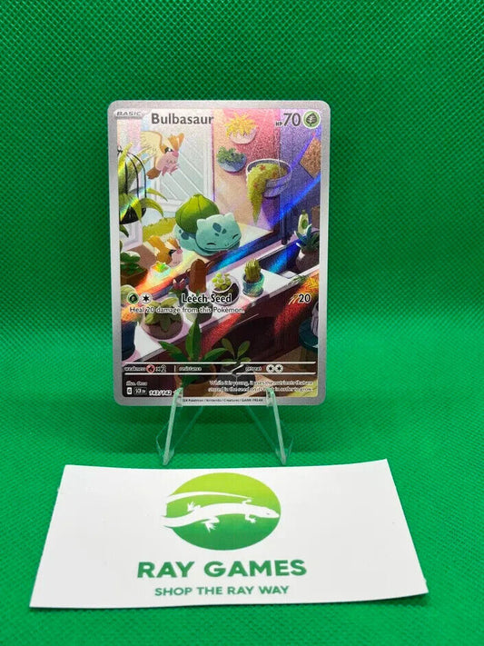 Pokémon TCG Bulbasaur 143/142 Stellar Crown Holo Illustration Rare NM-