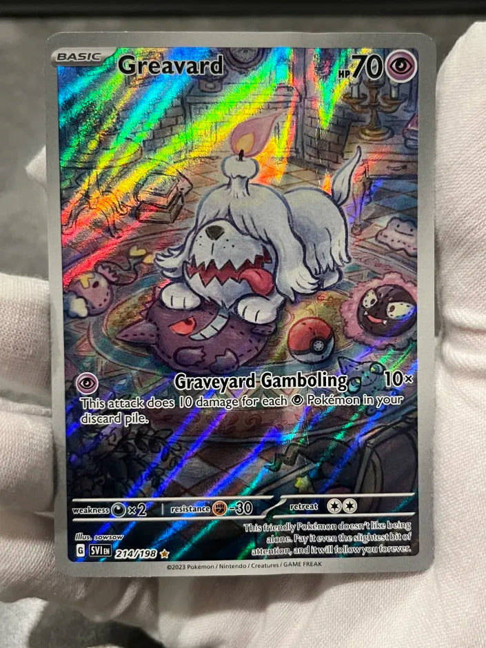 Pokémon TCG Greavard 214/198 Scarlet & Violet Base Holo Illustration Rare DMG