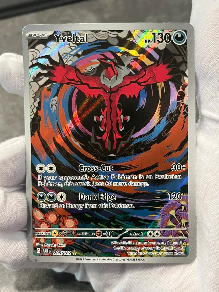 Pokémon TCG Yveltal 205/182 Paradox Rift Holo Illustration Rare MP