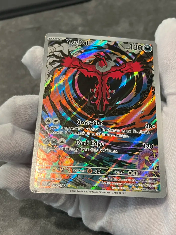 Pokémon TCG Yveltal 205/182 Paradox Rift Holo Illustration Rare MP